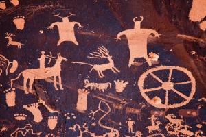 Newspaper rock, pétroglyphes.petroglyphs, anciens pueblo, anasazis, Ouest américain, american West
