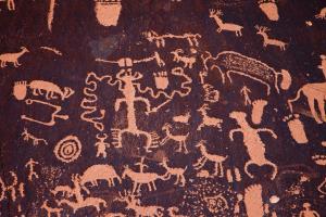 Newspaper rock, pétroglyphes.petroglyphs, anciens pueblo, anasazis, Ouest américain, american West