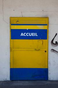 La porte d'accueil/home door