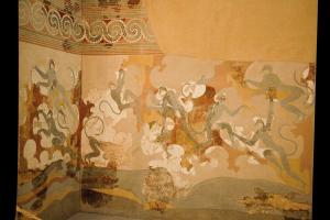 Les fresques d'Akrotiri,civilisations cycladique et minoenne/The frescoes  of Akrotiri, cyclidic and minoan civilizations